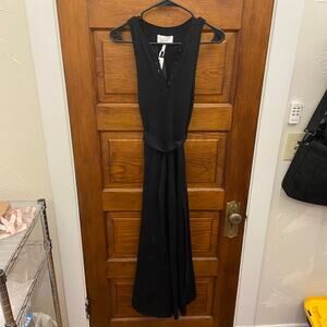 Joslin Isabel Organic Cotton Cashmere Knit Midi Dress Size XS Black $420